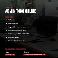 Lowongan Kerja Admin Toko Online